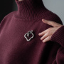 Брошь из серебра «Змея»