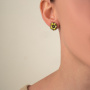 Серебряные серьги с эмалью «Астра»