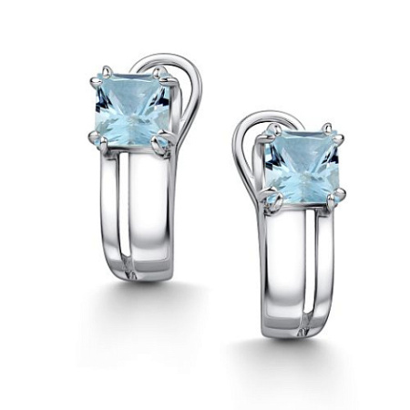 Серебряные серьги с топазом