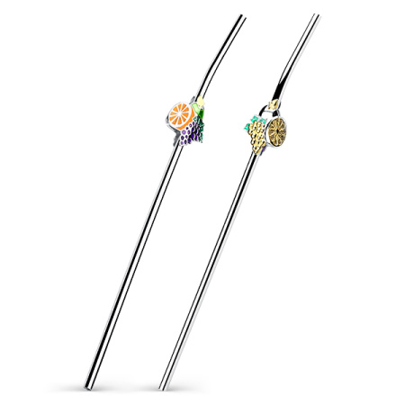 Серебряная трубочка для напитков