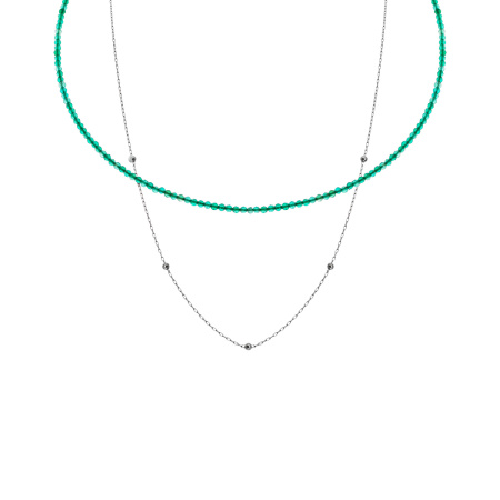 Колье из серебра с агатом