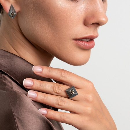 Серебряное кольцо «Звезда»