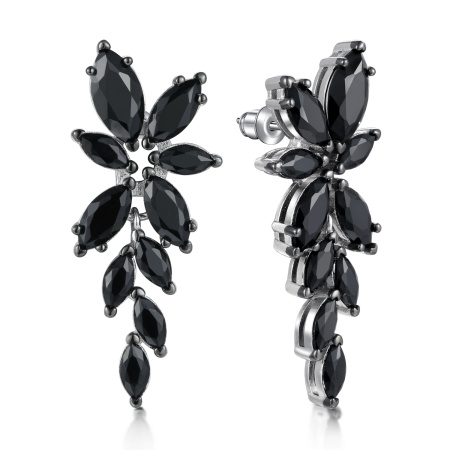Серьги из серебра со шпинелью «Цветок»