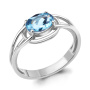Кольцо из серебра с топазом