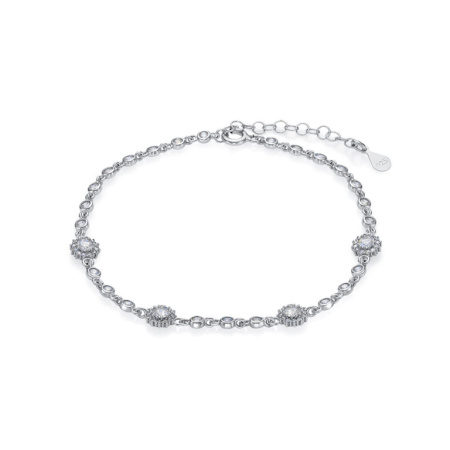 Браслет из серебра с фианитами