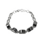 Серебряный браслет с гематитом