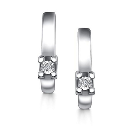 Серьги из серебра с бриллиантами