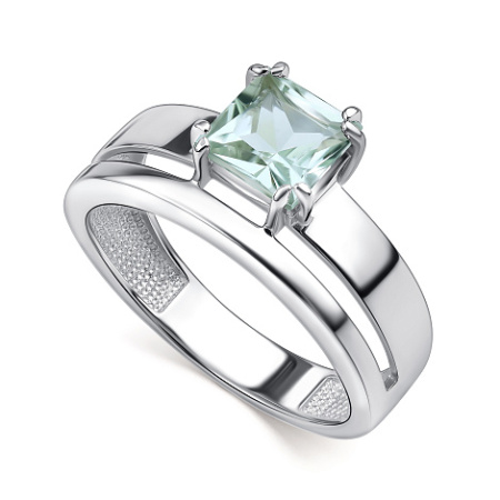 Серебряное кольцо с празиолитом