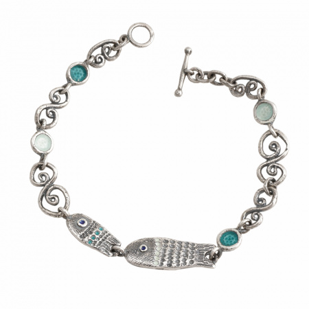Серебряный браслет «Рыбки»