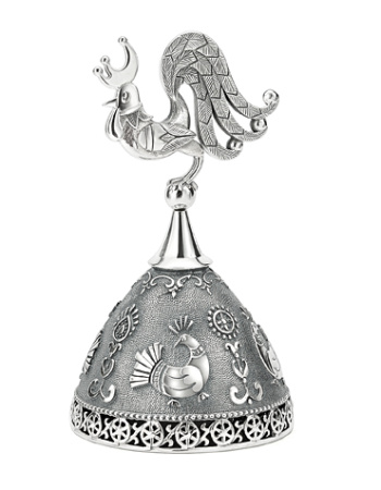 Серебряный колокольчик «Золотой петушок»