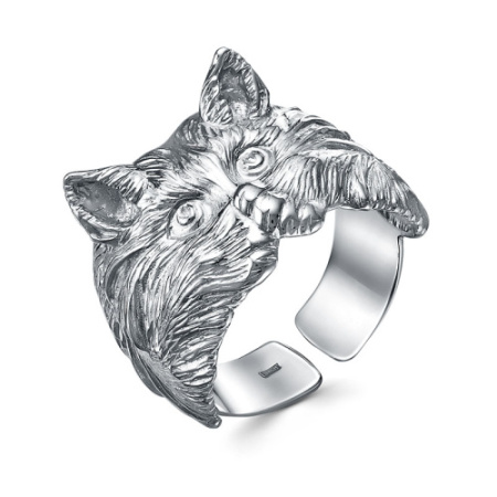 Кольцо из серебра «Котик»