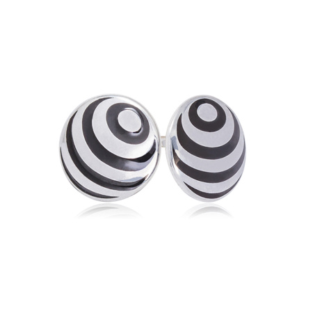 Пусеты из серебра «Рефлексио»