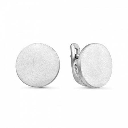 Серьги из серебра «Круг»