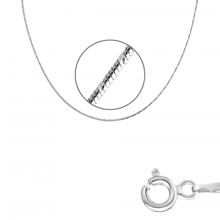 Серебряная цепочка «Шнурок» с алмазной гранью