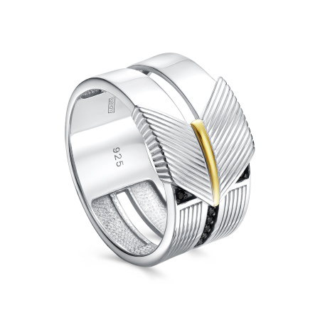 Кольцо из серебра с фианитами