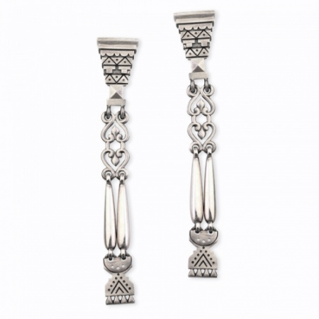 Серебряные серьги «A la Rus» с чернением