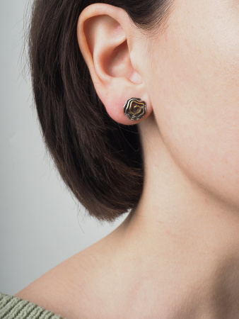 Серьги из серебра с позолотой