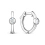 Серьги из серебра с фианитом