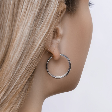 Серьги конго из серебра