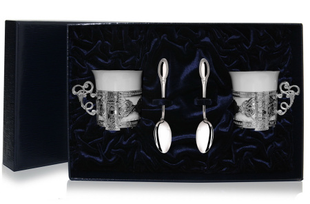 2 чашки кофейные «Август-Октавиан» с ложками