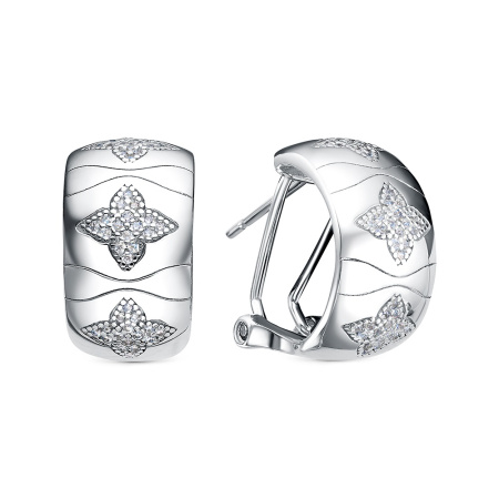 Серьги из серебра с кубическим цирконием
