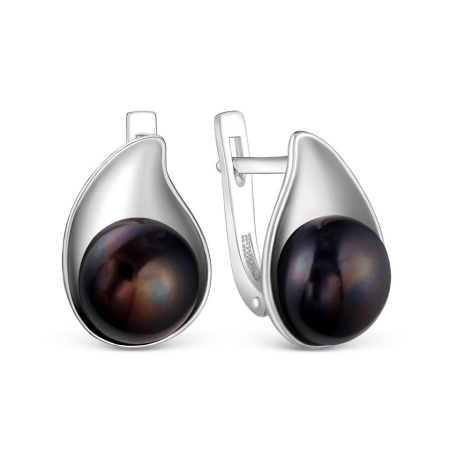 Серьги из серебра с жемчугом