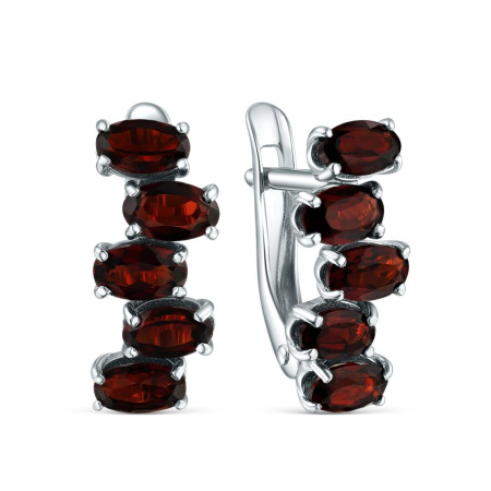 Серьги из серебра с гранатом