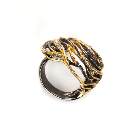 Серебряное кольцо «Волна»