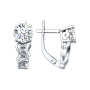 Серьги из серебра с фианитом