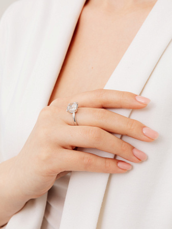 Серебряное кольцо с горным хрусталем