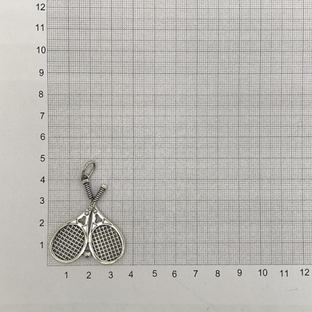 Серебряная подвеска «Теннисная ракетка»