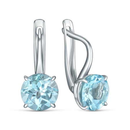 Серебряные серьги с топазом