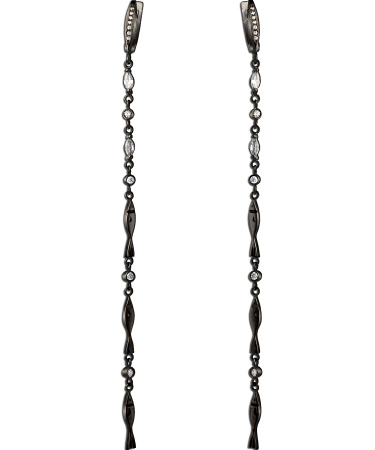 Серебряные серьги с фианитами