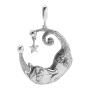 Серебряная подвеска «Кот полумесяц»