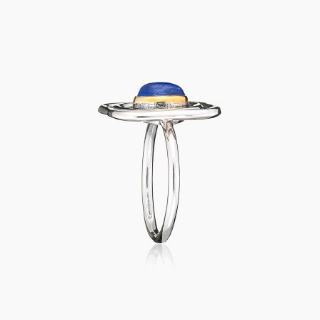 Кольцо из серебра с камнем лазурит