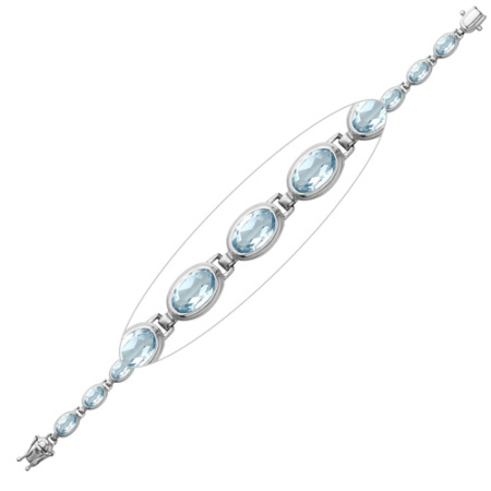 Браслет из серебра с топазами sky