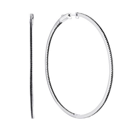 Серьги серебряные конго