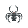Серебряная брошь с фианитами «Паук»