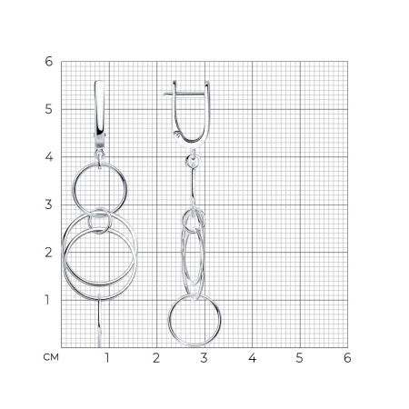 Серьги из серебра «Круг»