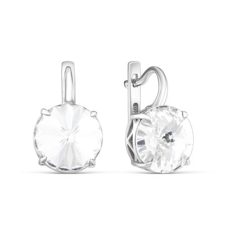 Серебряные серьги с фианитами