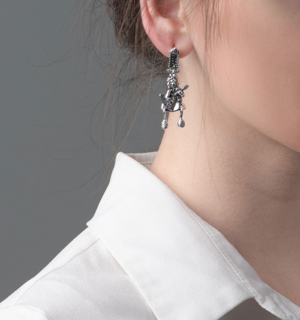 Серебряные серьги «Лесная тусовка»