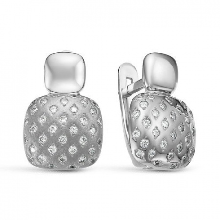 Серебряные серьги с фианитами