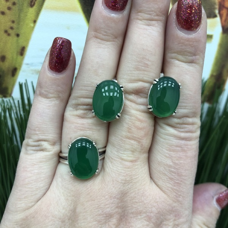 Серебряное кольцо «Леденцы» с агатом