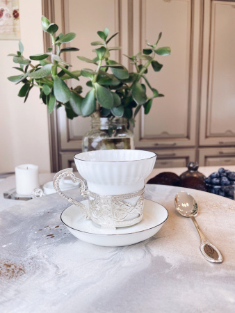 Чашка чайная с серебром «Константин Великий»