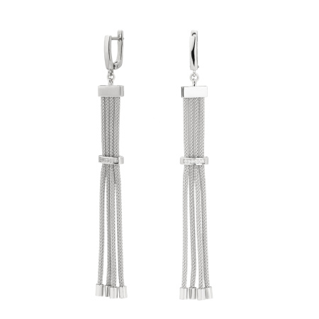 Длинные серьги из серебра