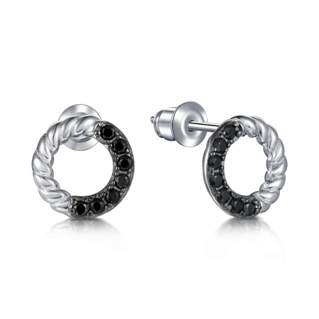 Серьги из серебра со шпинелью гвоздики