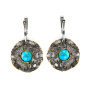 Серебряные серьги с бирюзой