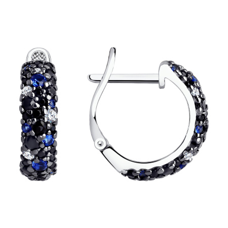 Серебряные серьги с фианитами