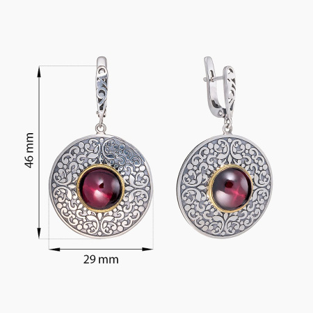 Серебряные серьги «Арабеска»