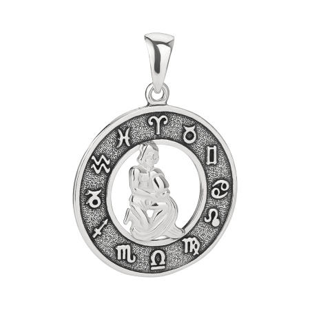 Серебряный кулон знак зодиака «Водолей»